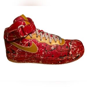 Nike Air Force 1 Custom Paint Sneakers Mens